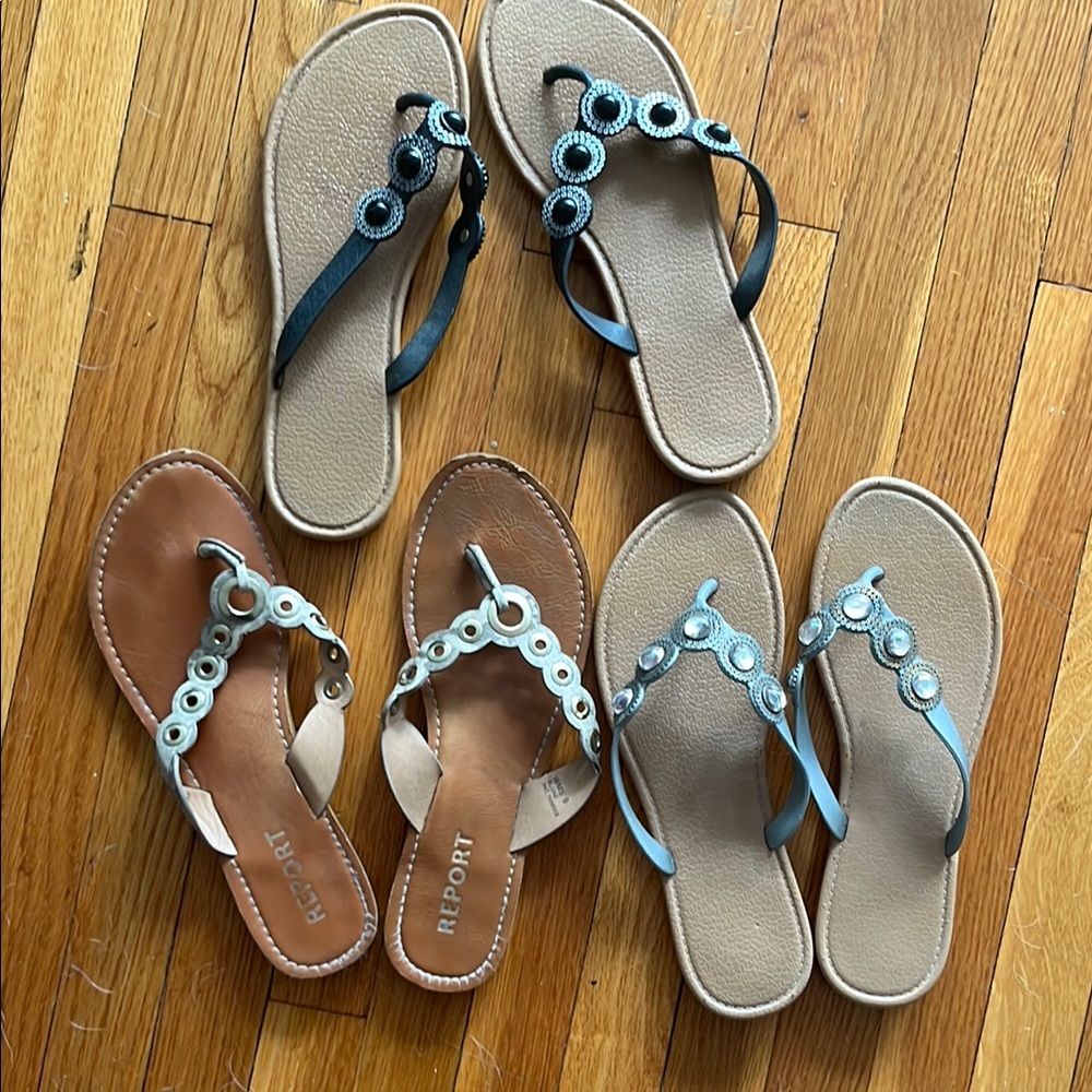 Size 9 Sandals Collection with Embellishments
